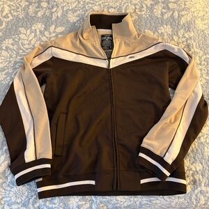 Vintage Ecko Unltd. Full Zip Track Brown and Tan Jacket Size Small